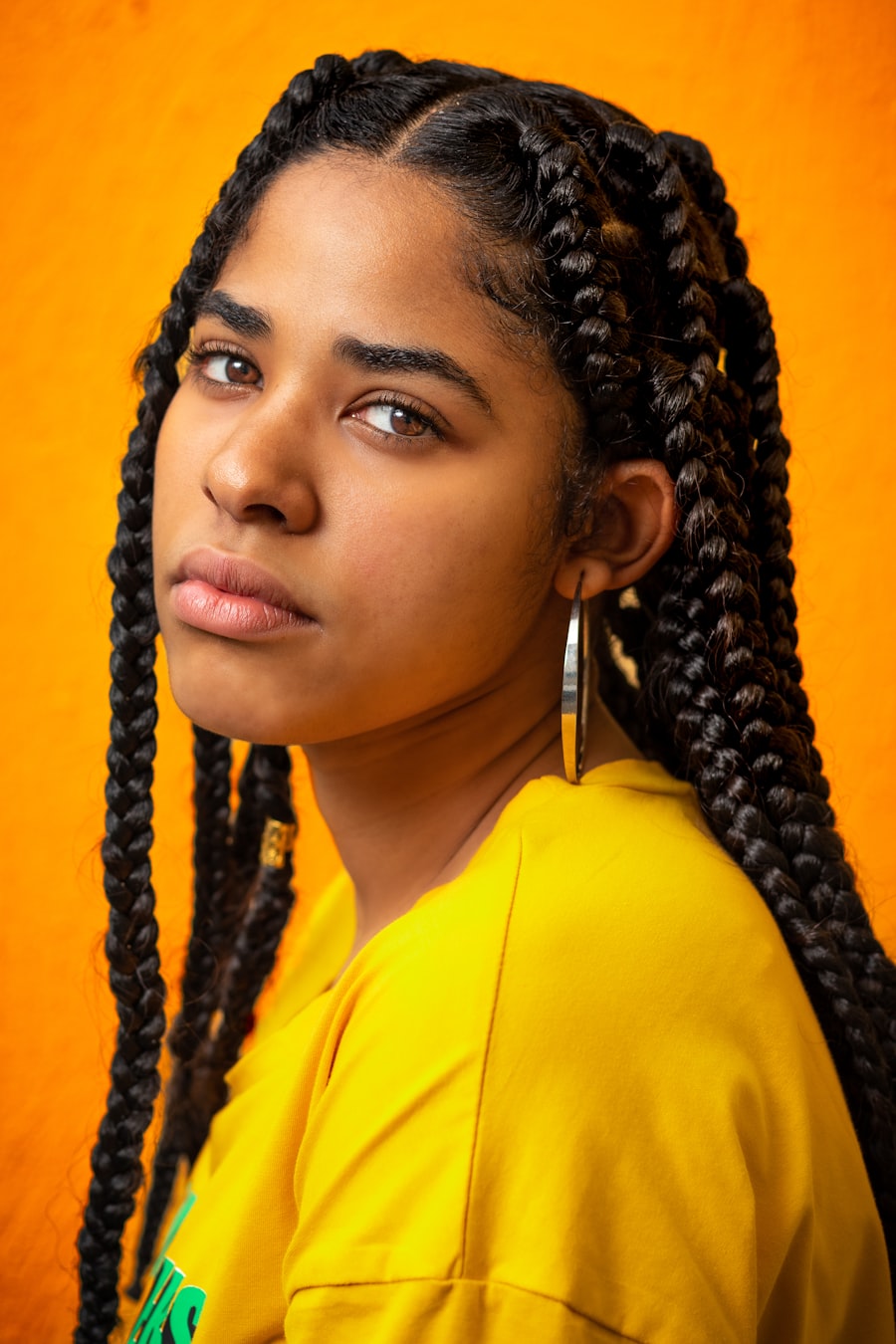 Cheveux afro tressés